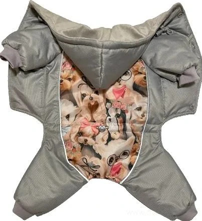 Zimní kombineza jorkšír pro psy 30-35cm