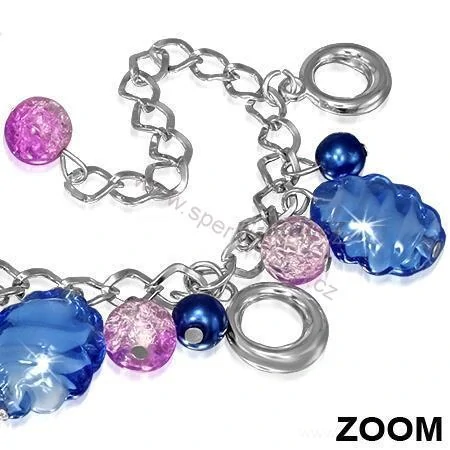 Náramek barevný s přívěsky 10