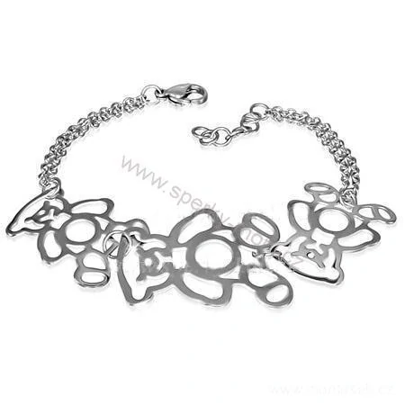 Náramek chirurgická ocel medvídci 12