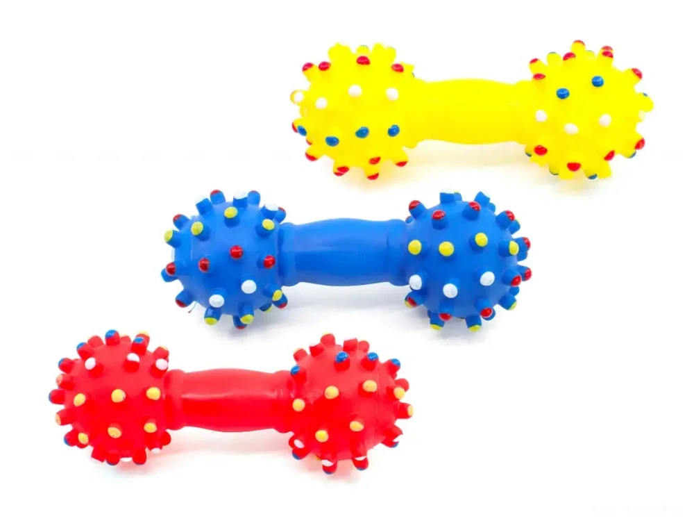 Pískací činka pro psa 15cm