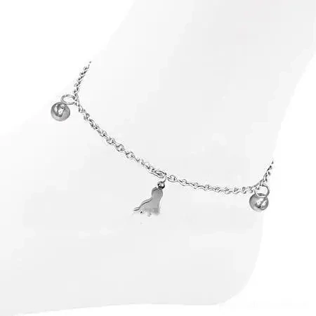 Náramek na nohu ocel stopa 48