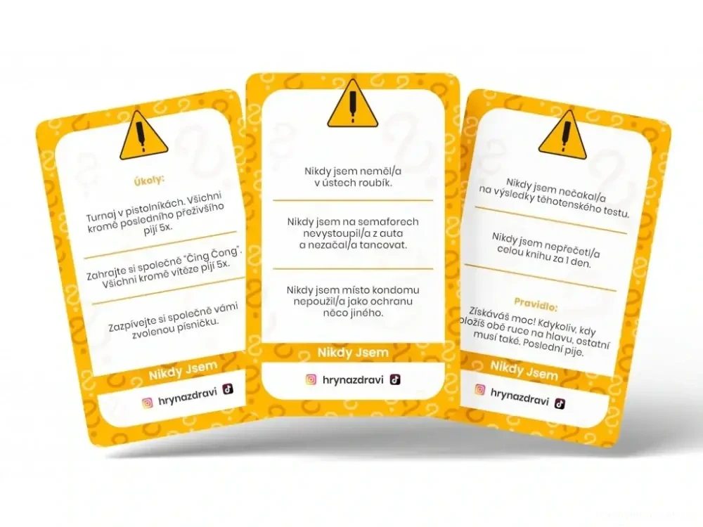 Karetní hra Nikdy jsem Půjčovna