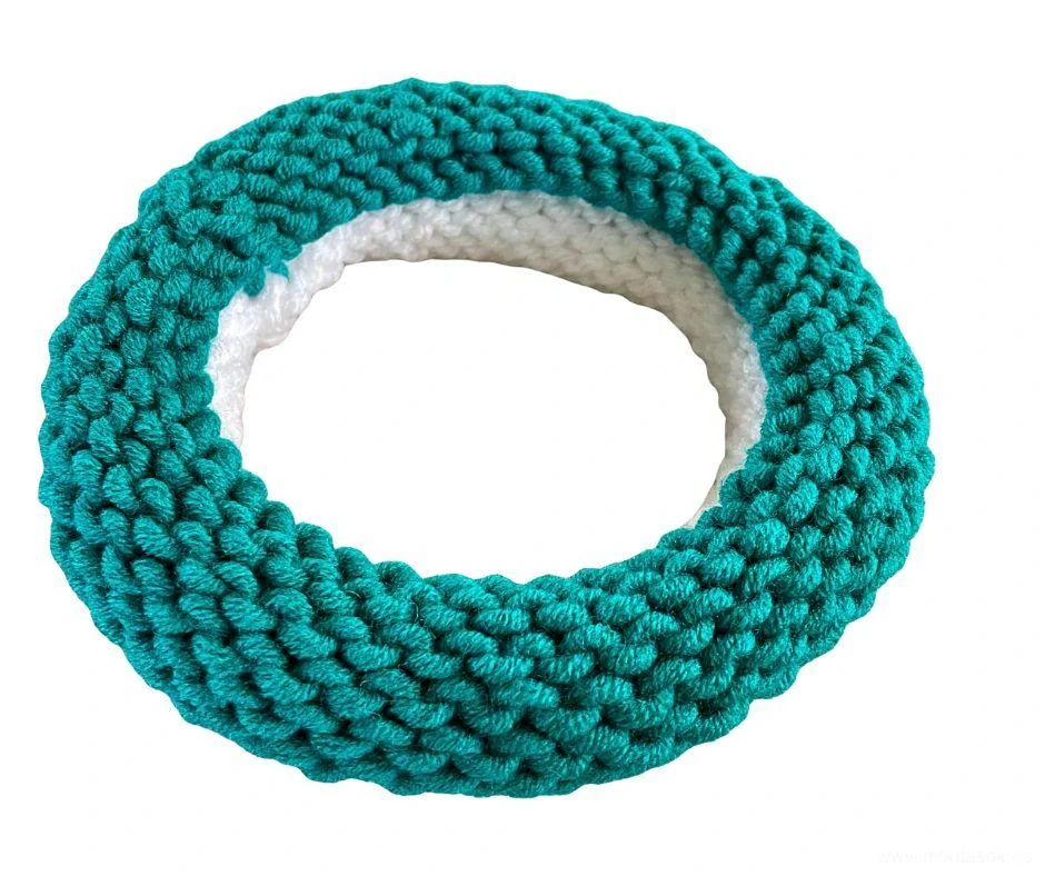 Pletený ozdobný obojek pro psy zeleno bílý