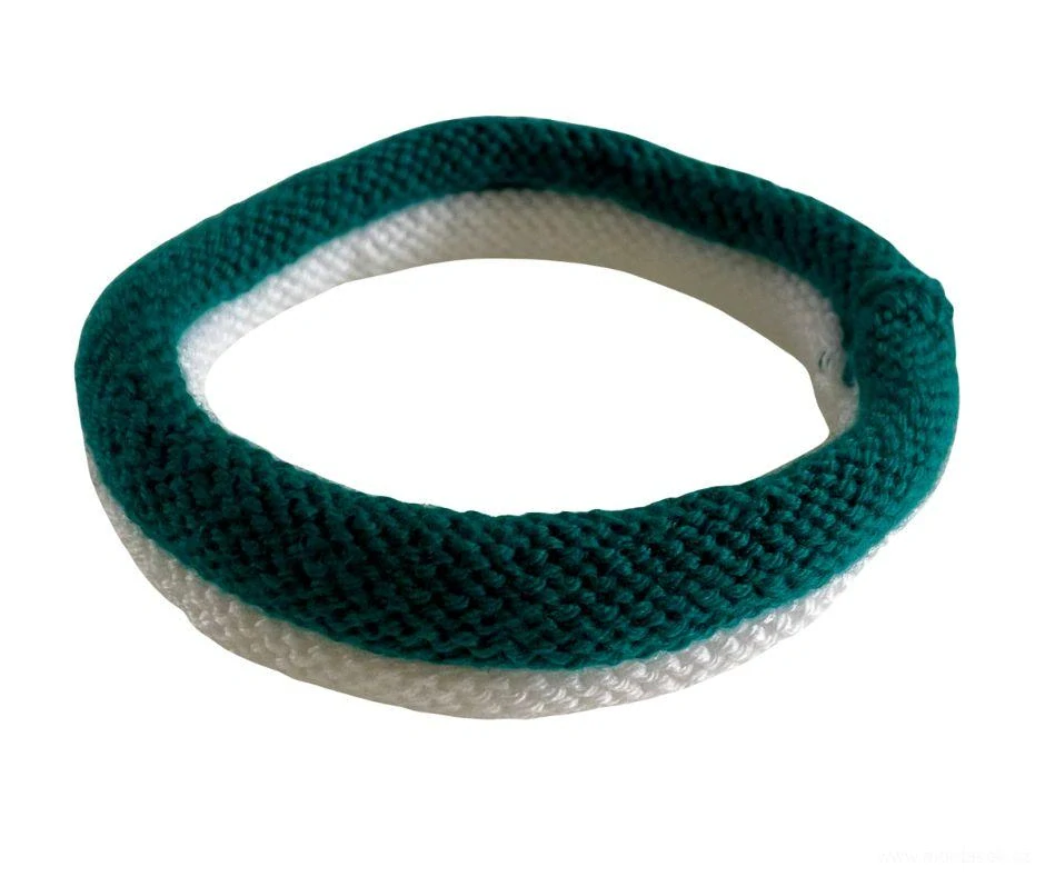 Ozdobný obojek pro psy bílosmaragdový