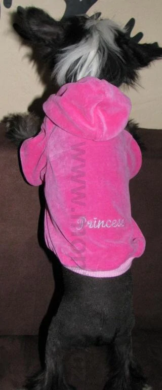 Mikina pro fenky růžová princess pro psa 38-44cm