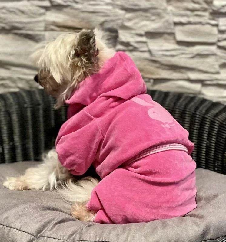 Tepláková souprava pro psy růžová 
