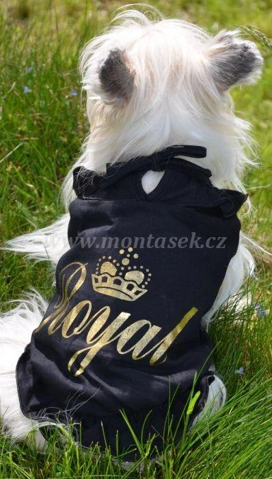 Triko pro psa černé 33-35cm