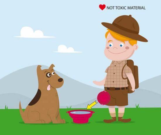 Cestovní miska silikonová skládací 0,7 l