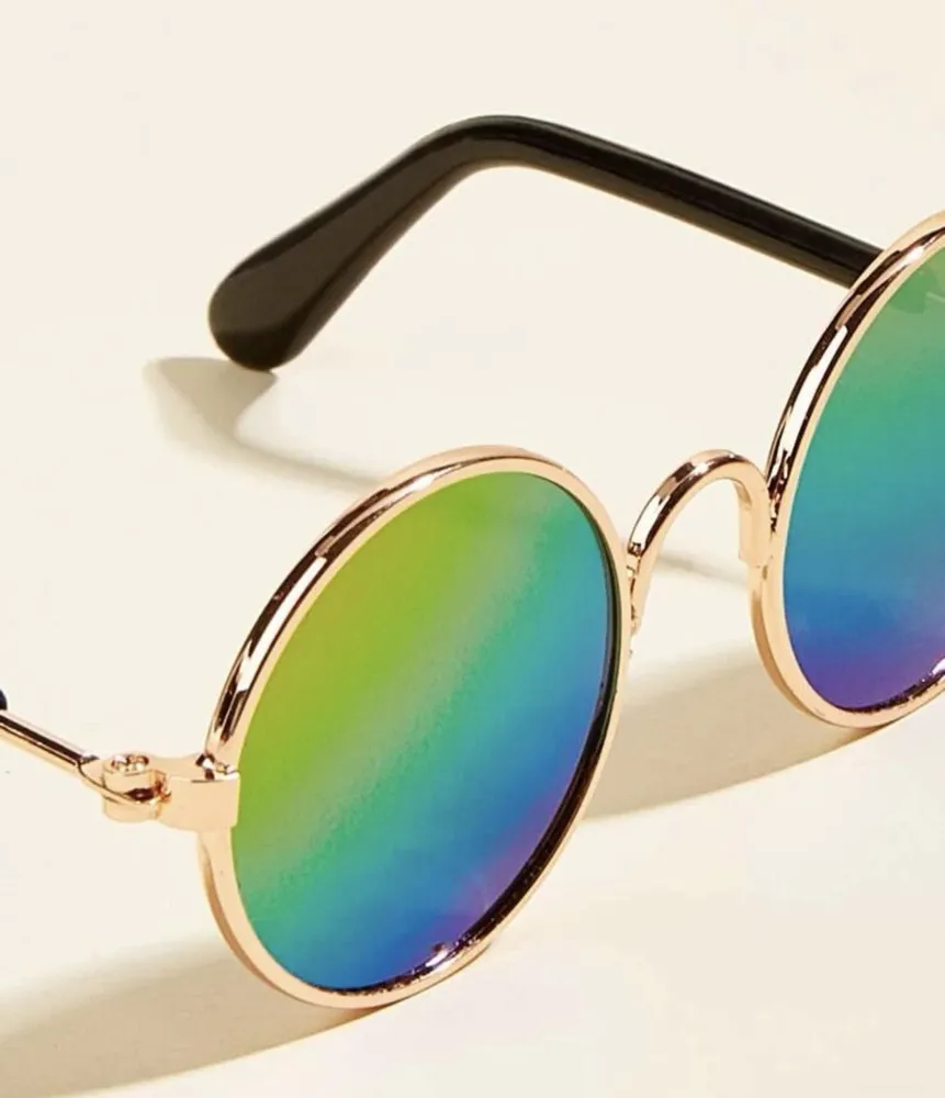 Kovové sluneční brýle pro psa černá