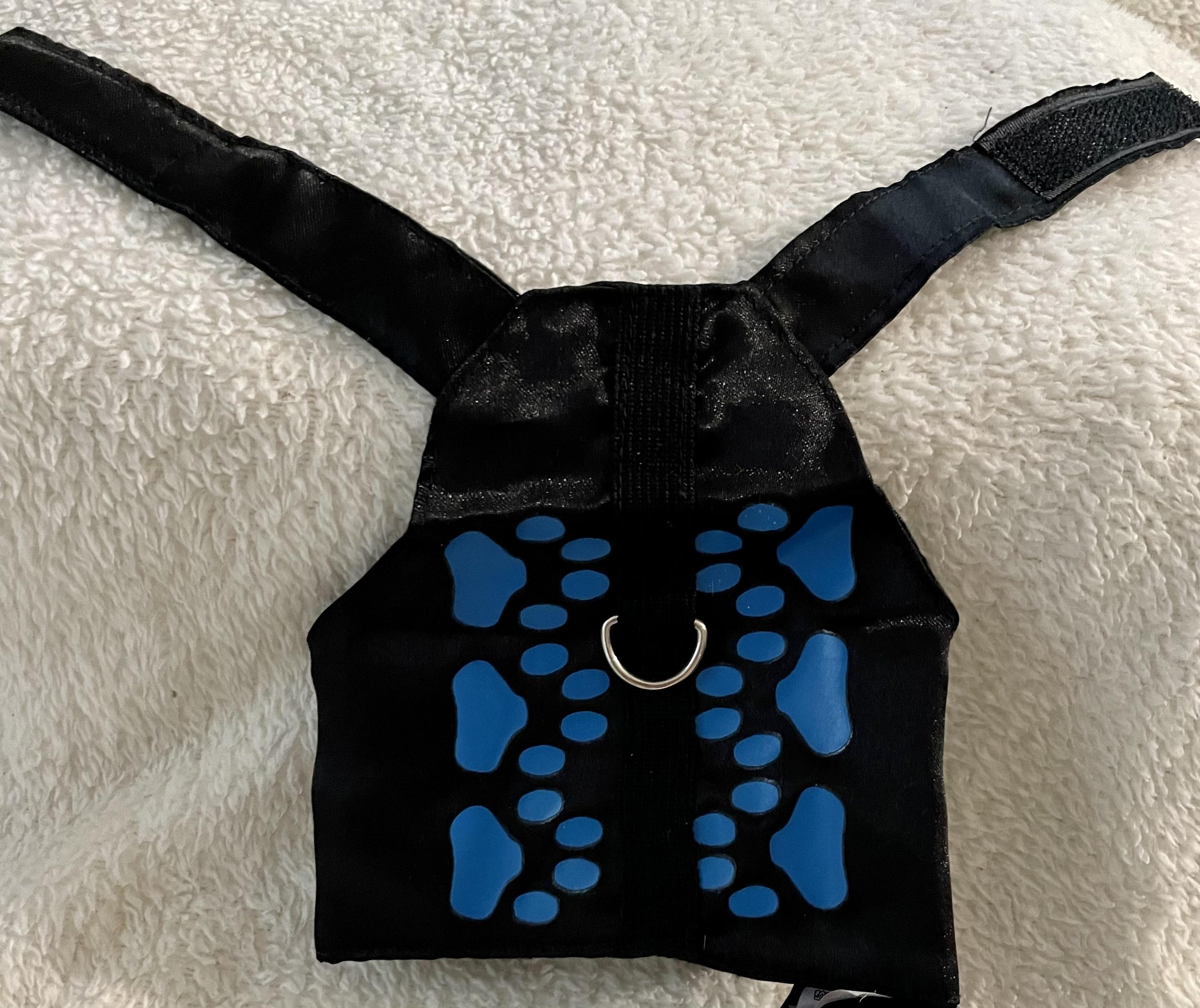 Postroj pro malého psa s tlapkami