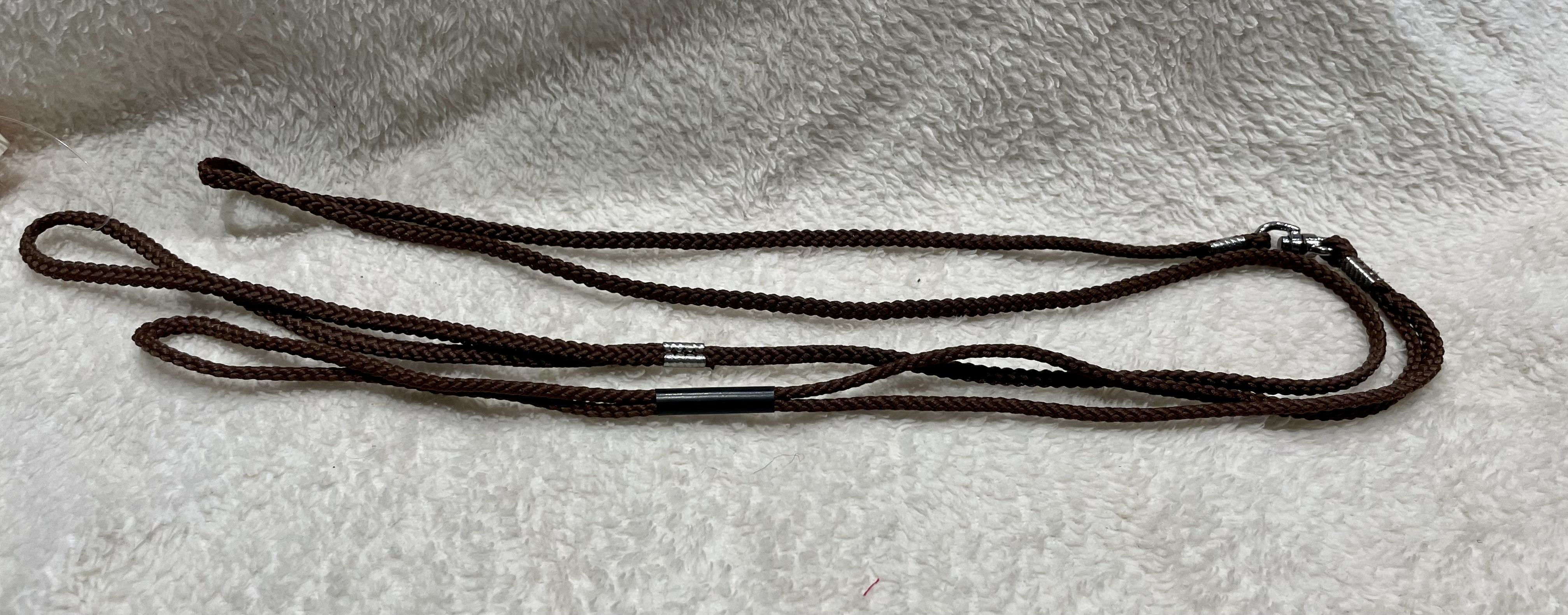 Předváděcí vodítko pro psa hnědé lanko