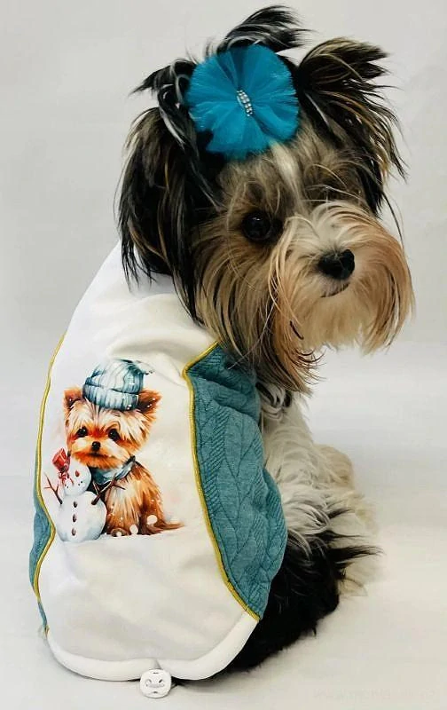 Zimní vesta pro psa jorkšír