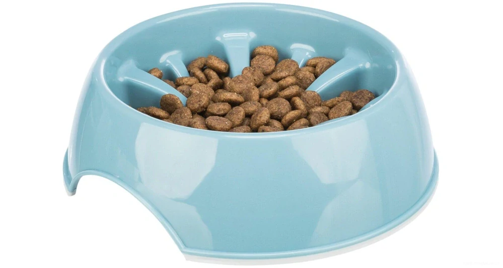 Miska pro psy k pomalému krmení, design slunečnice, plast/TPR 0,3 l/ ø 16 cm
