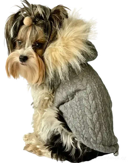 Zimní vesta pro psa s copánky 30-35cm