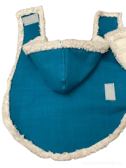 Vesta pro psa s kožíškem 24cm petrolejová