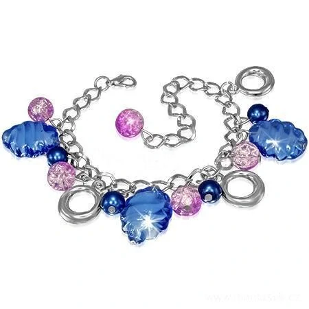 Náramek barevný s přívěsky 10