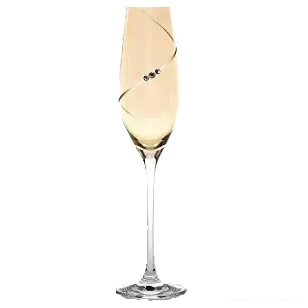 Skleničky s Swarovski elements na sekt