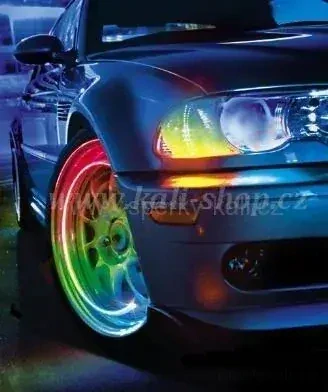 Svítící ventilky na kola modré