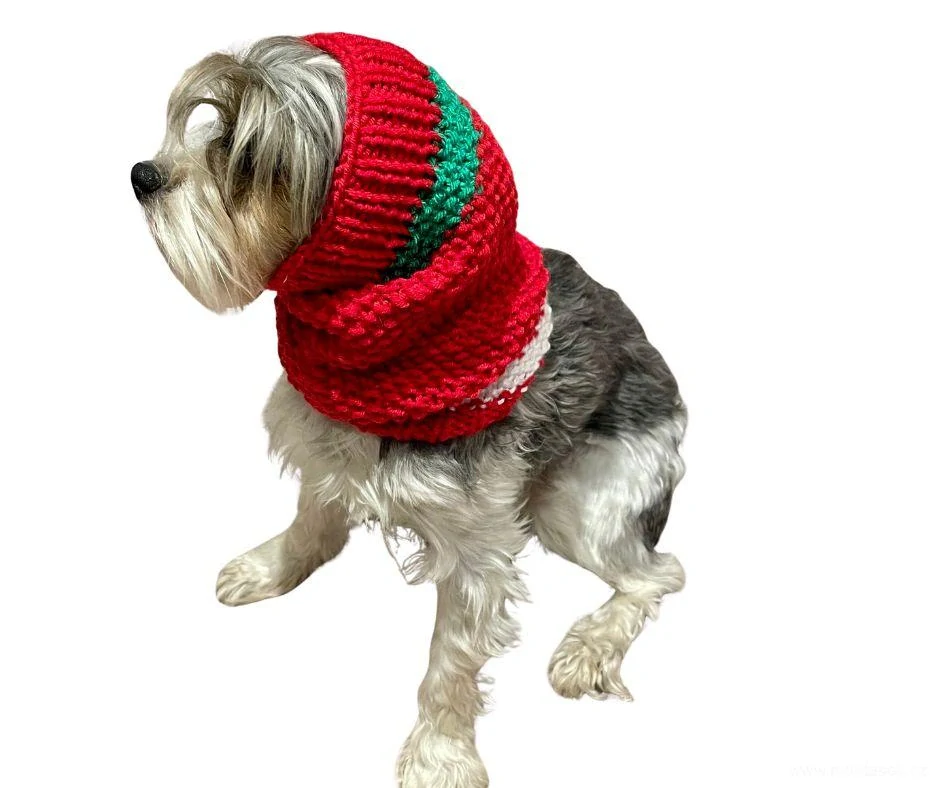 Pletený nákrčník pro psa, šála pro psa