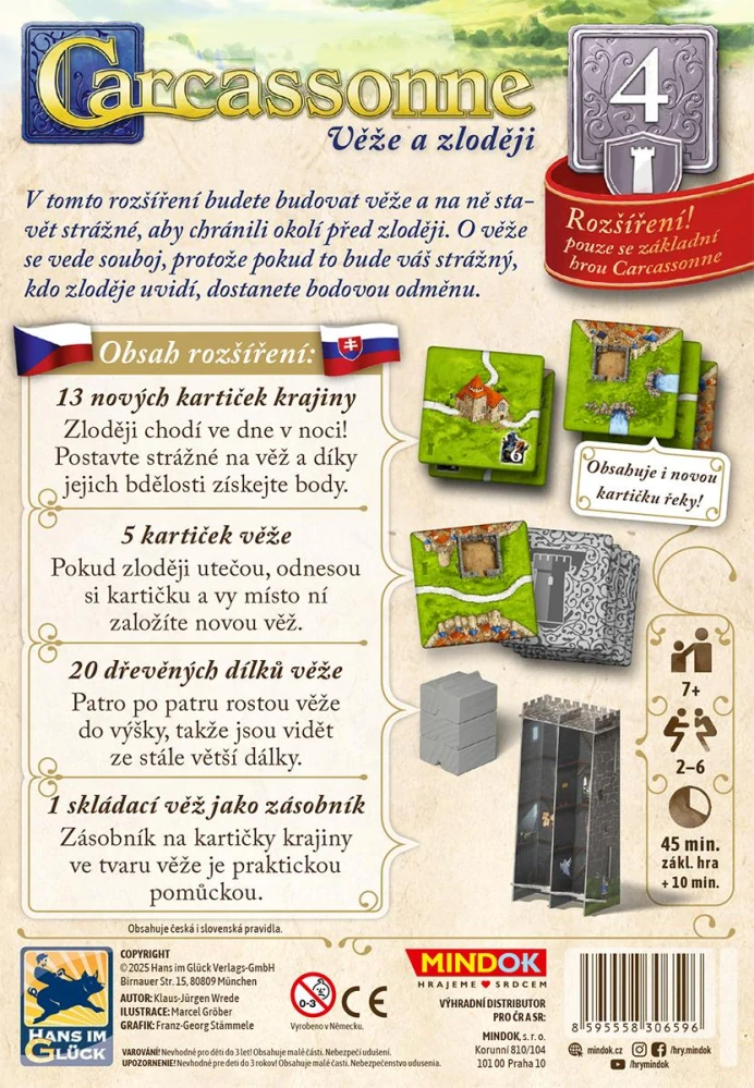 Carcassonne rozšíření 4: Věže a zloději (2025)