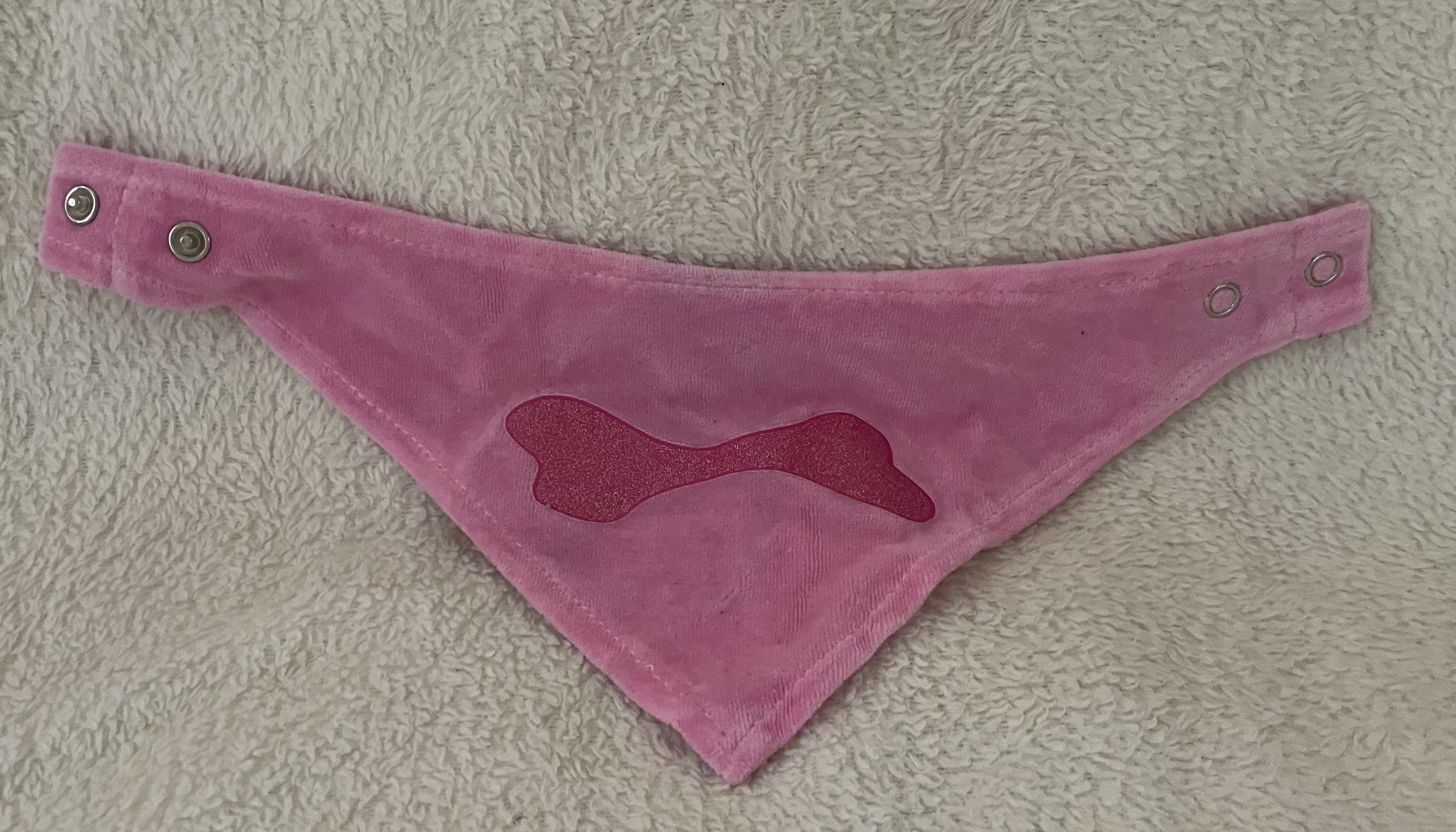 Šátek pro malého psa růžový 24-30cm