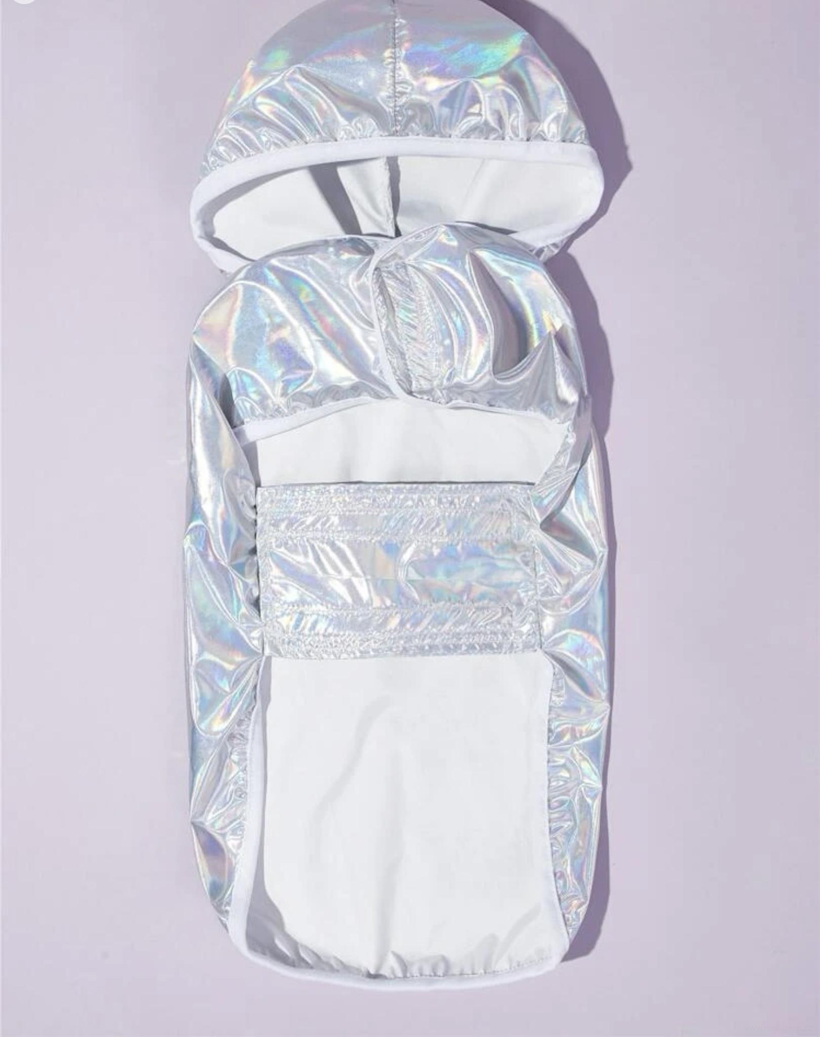 Pláštěnka, vesta pro psa stříbrná