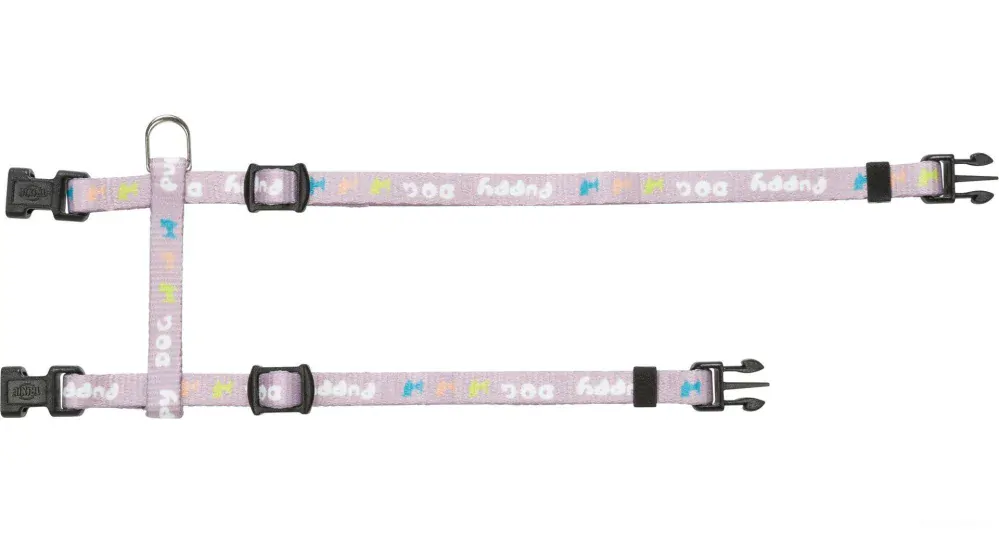 Postroj s vodítkem pro štěně lila 10mm