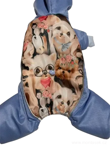 Zimní kombineza jorkšír pro psy 30-35cm