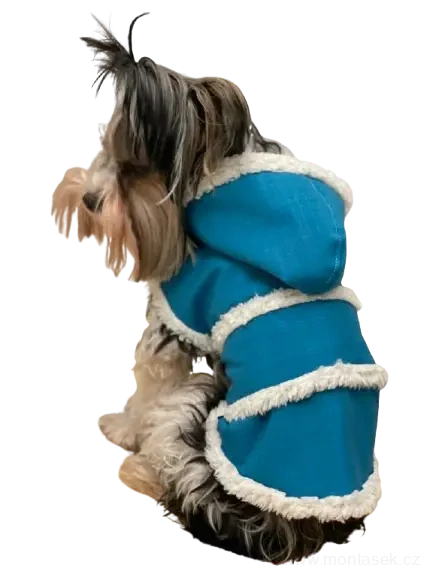 Vesta pro psa s kožíškem 24cm petrolejová