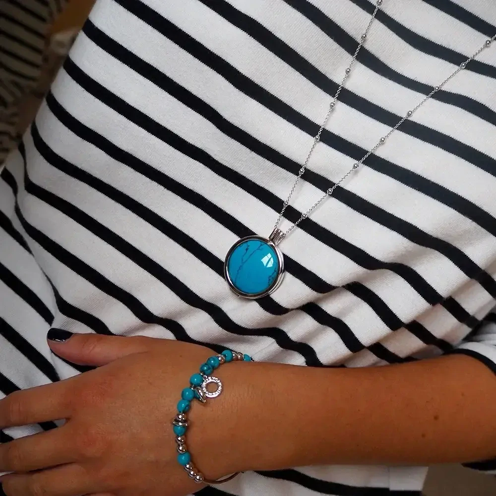 Ocelový náramek Hot Diamonds Emozioni Faux Turquiose