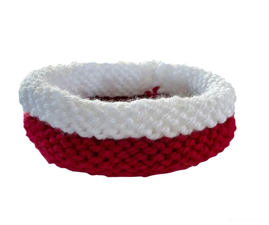 Pletený ozdobný obojek pro psy zeleno bílý