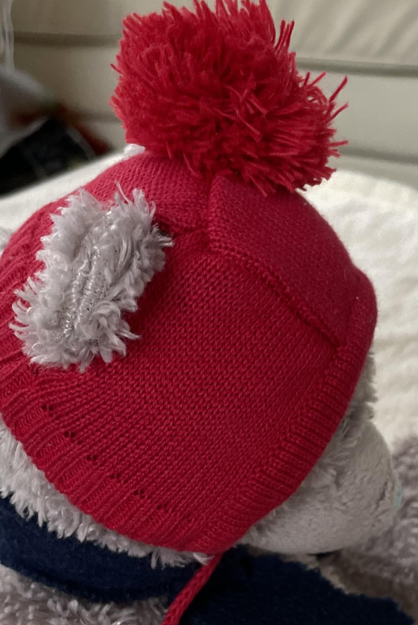 Růžová zimní čepice pro psa