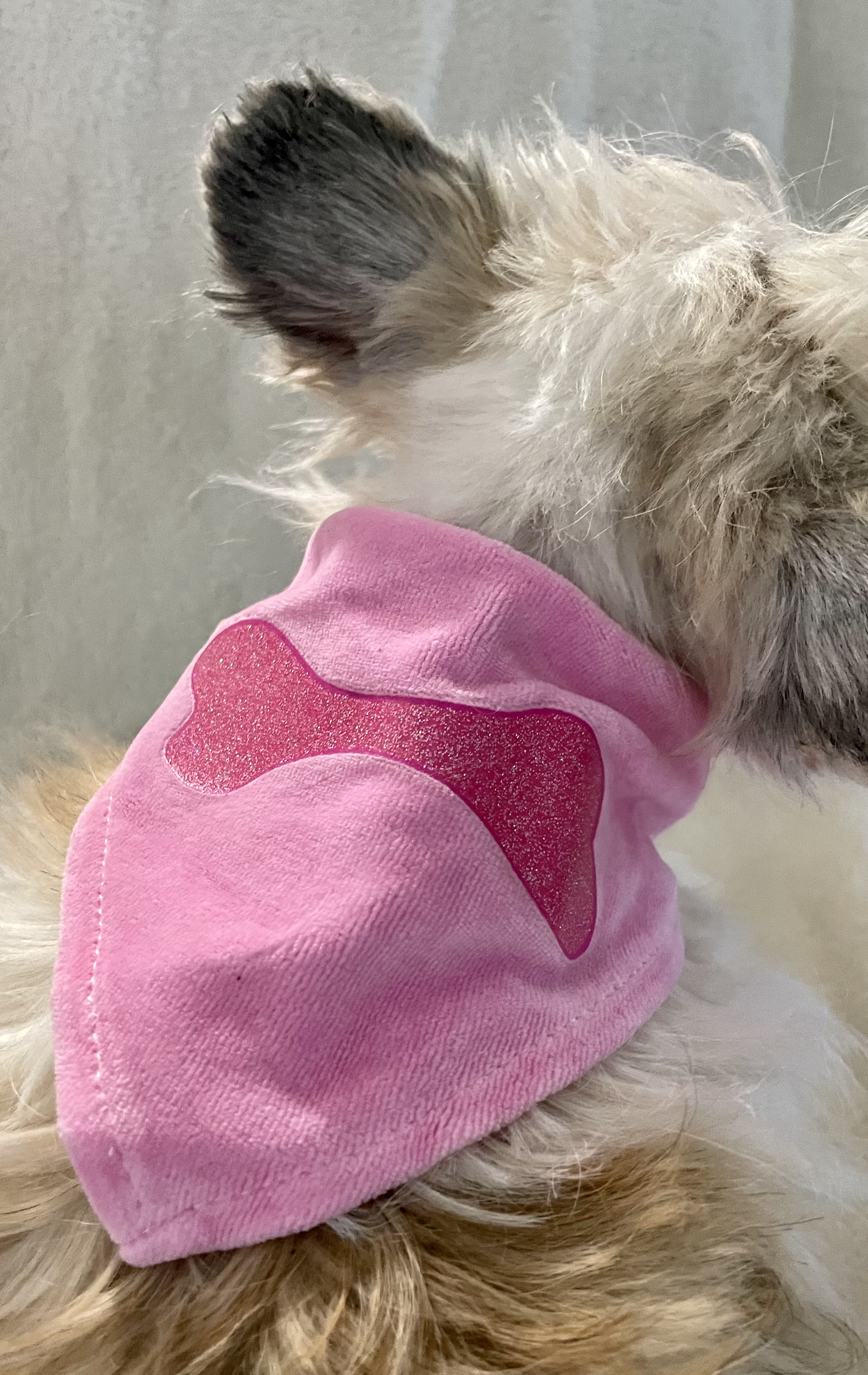 Šátek pro malého psa růžový 24-30cm