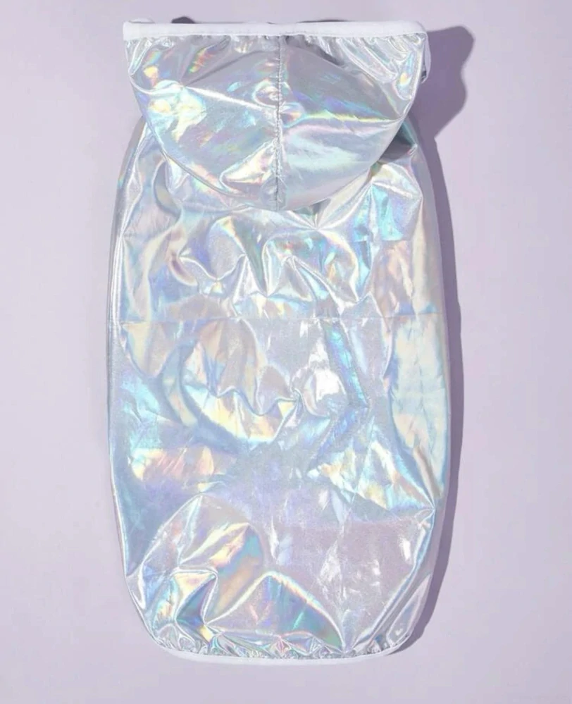 Pláštěnka pro psa stříbrná 38-46cm
