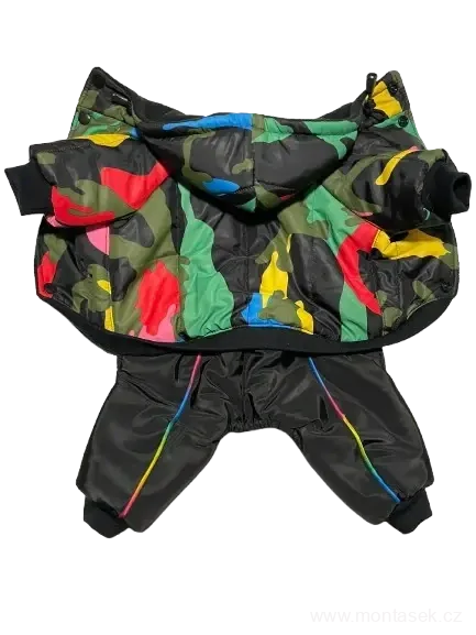 Zimní kombineza pro psa maskáč