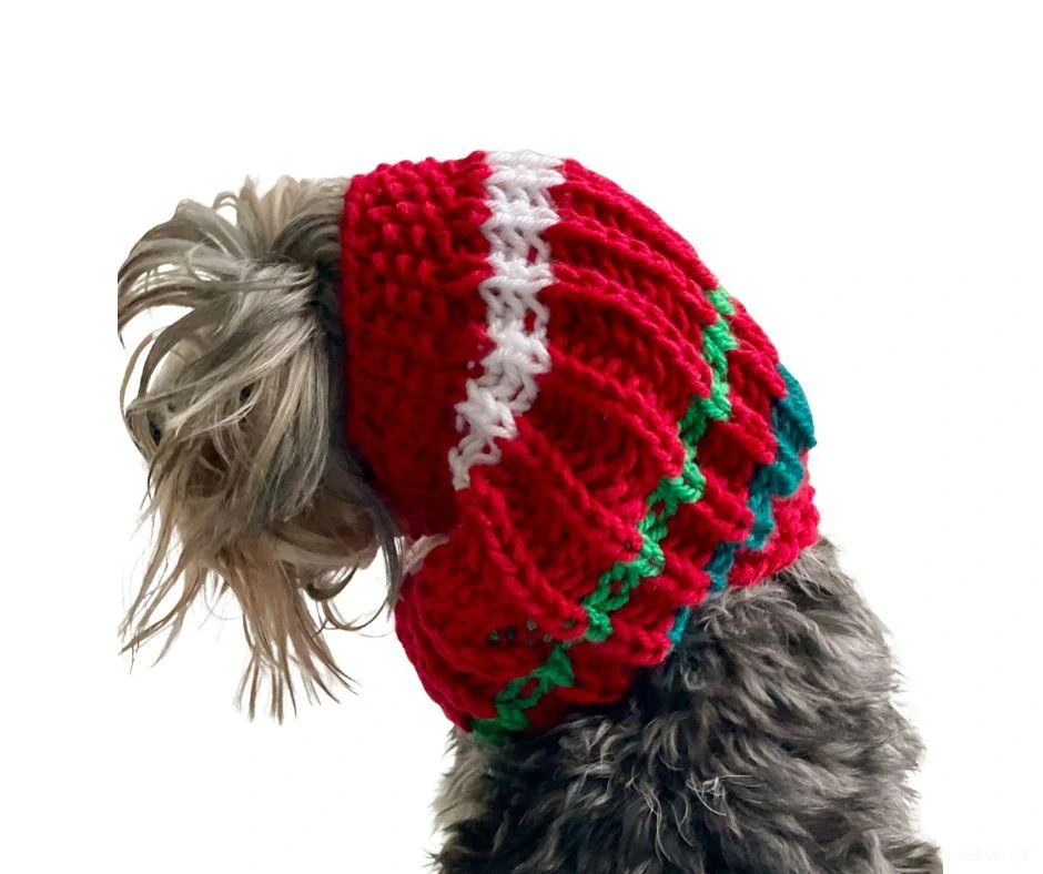 Pletený nákrčník pro psa, šála pro psa