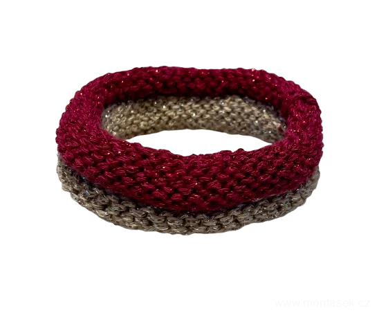 Ozdobný pletený obojek pro psy bílá šedá