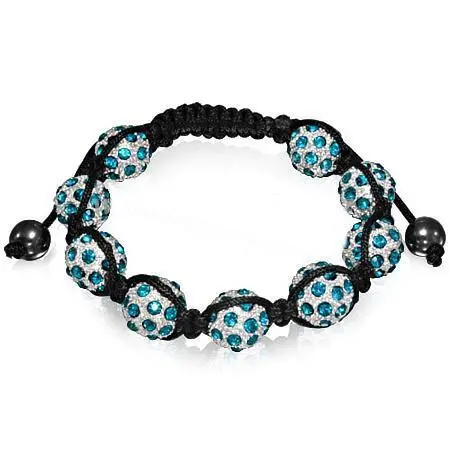Náramek Shamballa tyrkys 55