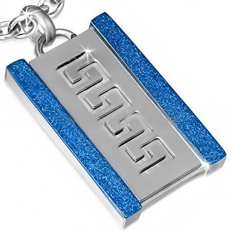 Přívěsek ocel destička barevná 22
