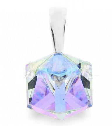 Přívěsek kostka Swarovski Elements duha