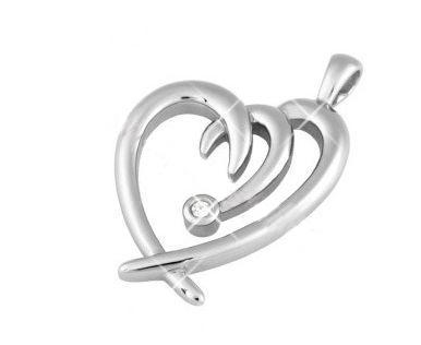 Přívěsek srdce ocel 56