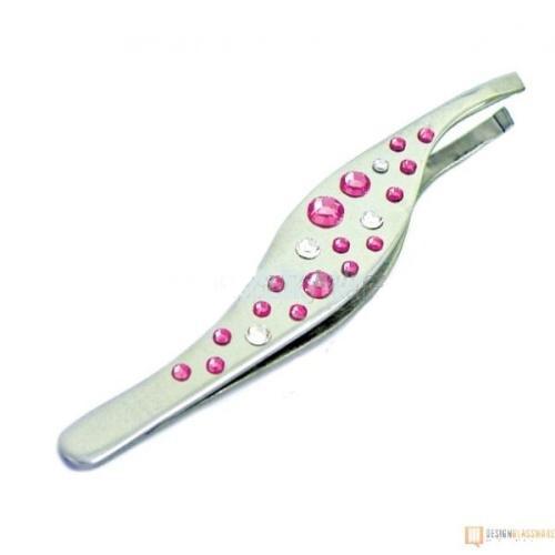 Luxusní pinzeta Swarovski elements růžová