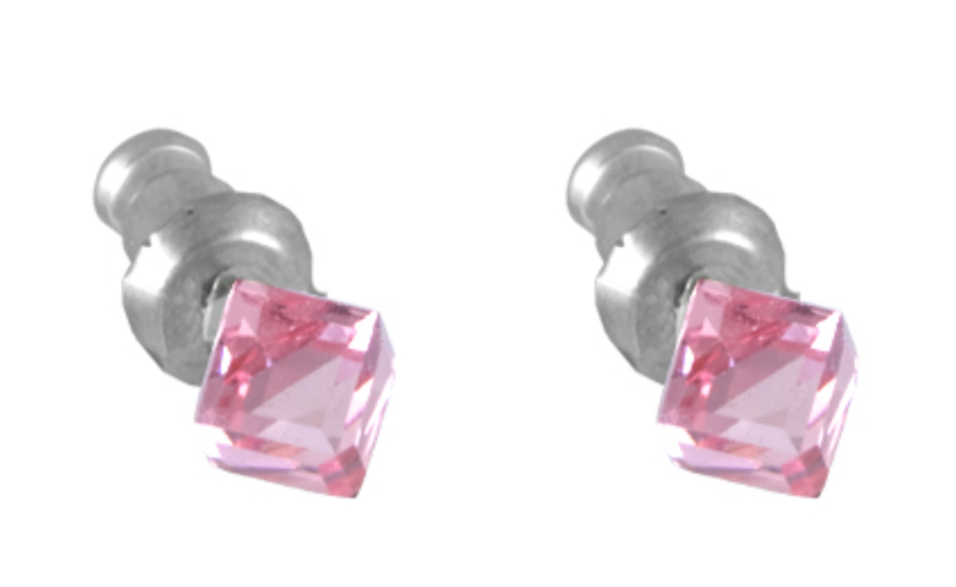 Náušnice Swarovski elements růžové 11