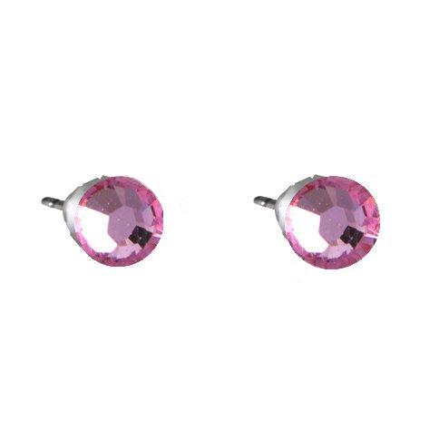 Náušnice Swarovski elements růžové 7