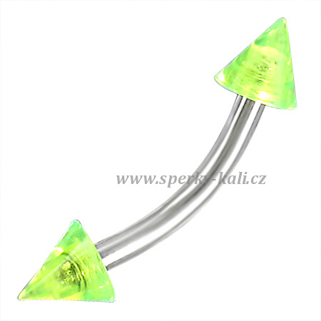 Piercing ocel zelený 70