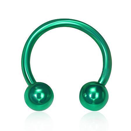 Piercing ocel zelený 25