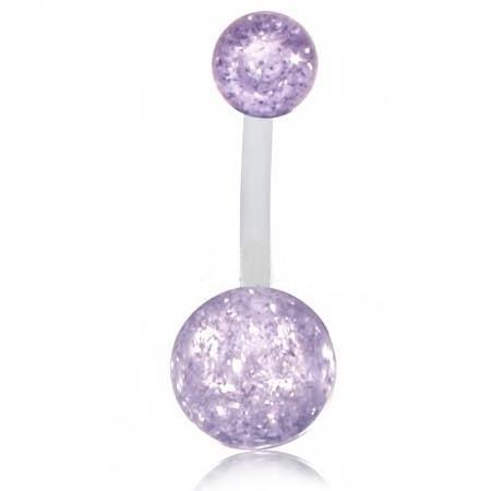 Piercing do pupku fialový 85