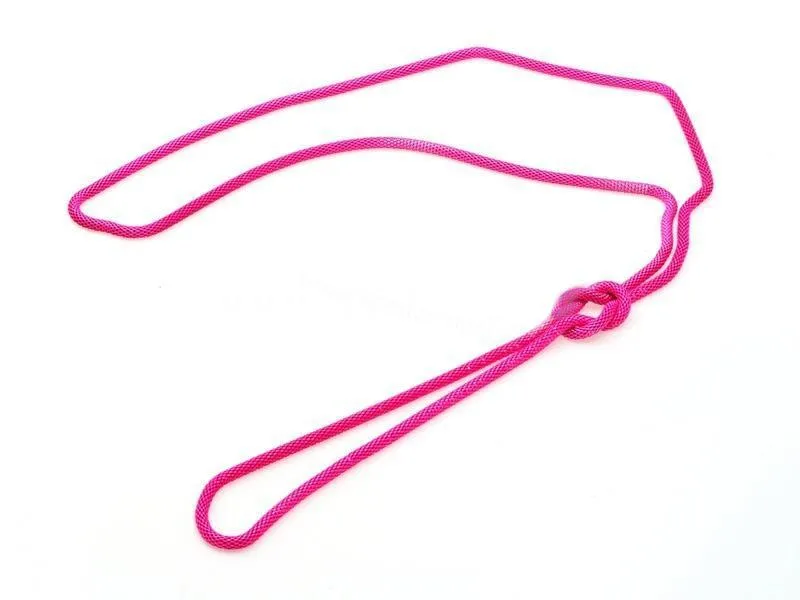 Módní dlouhý náhrdelník růžový had