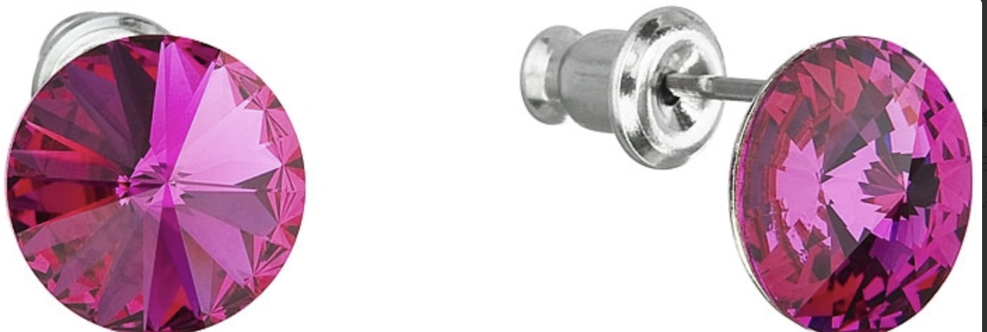 Náušnice Swarovski elements růžové 18