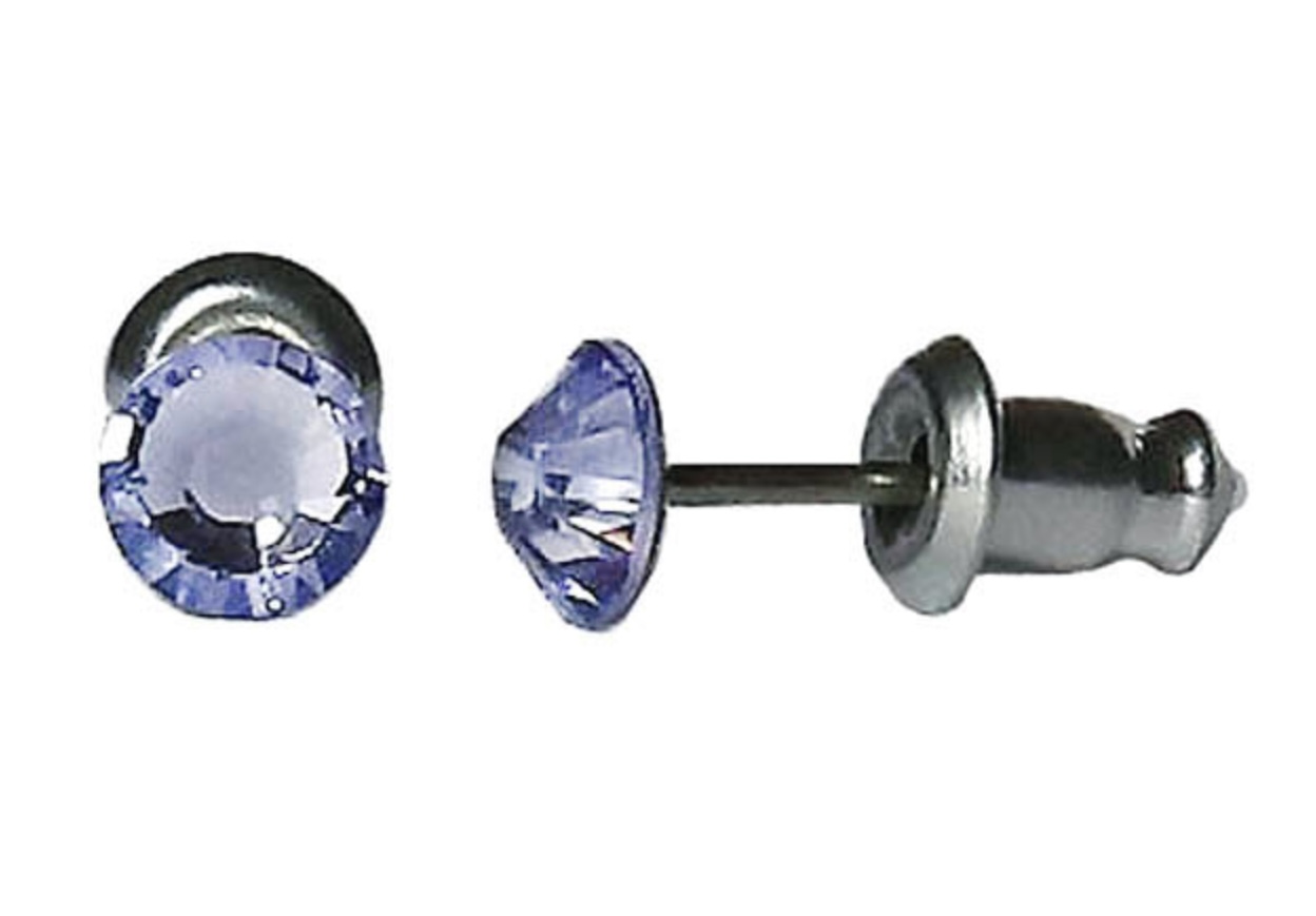 Náušnice Swarovski elements lila